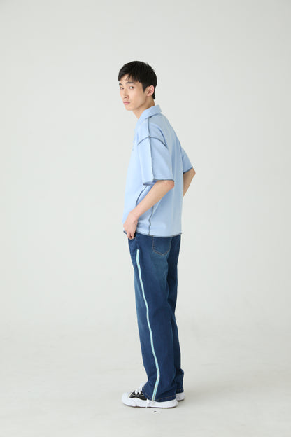サイドチャックデニムパンツ