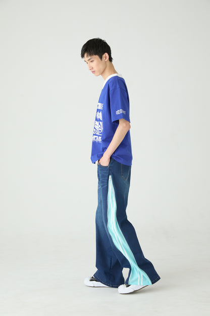 サイドチャックデニムパンツ