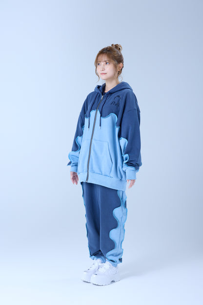 バイカラーパーカー