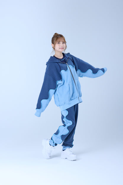 バイカラーパーカー