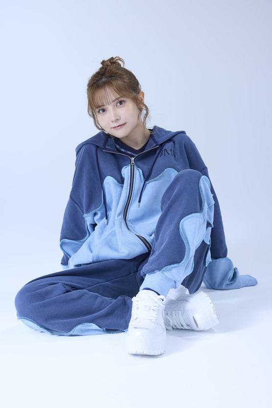 バイカラーパーカー