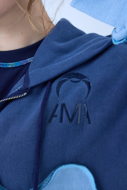 バイカラーパーカー