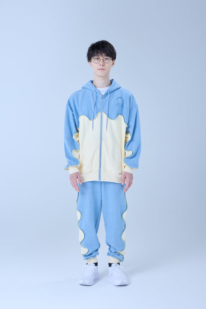 バイカラーパーカー